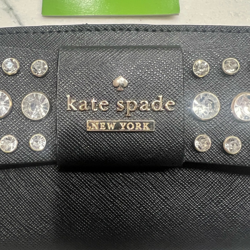 Kate Spade Black Wallet with Crystal Details - Picture 2 of 5